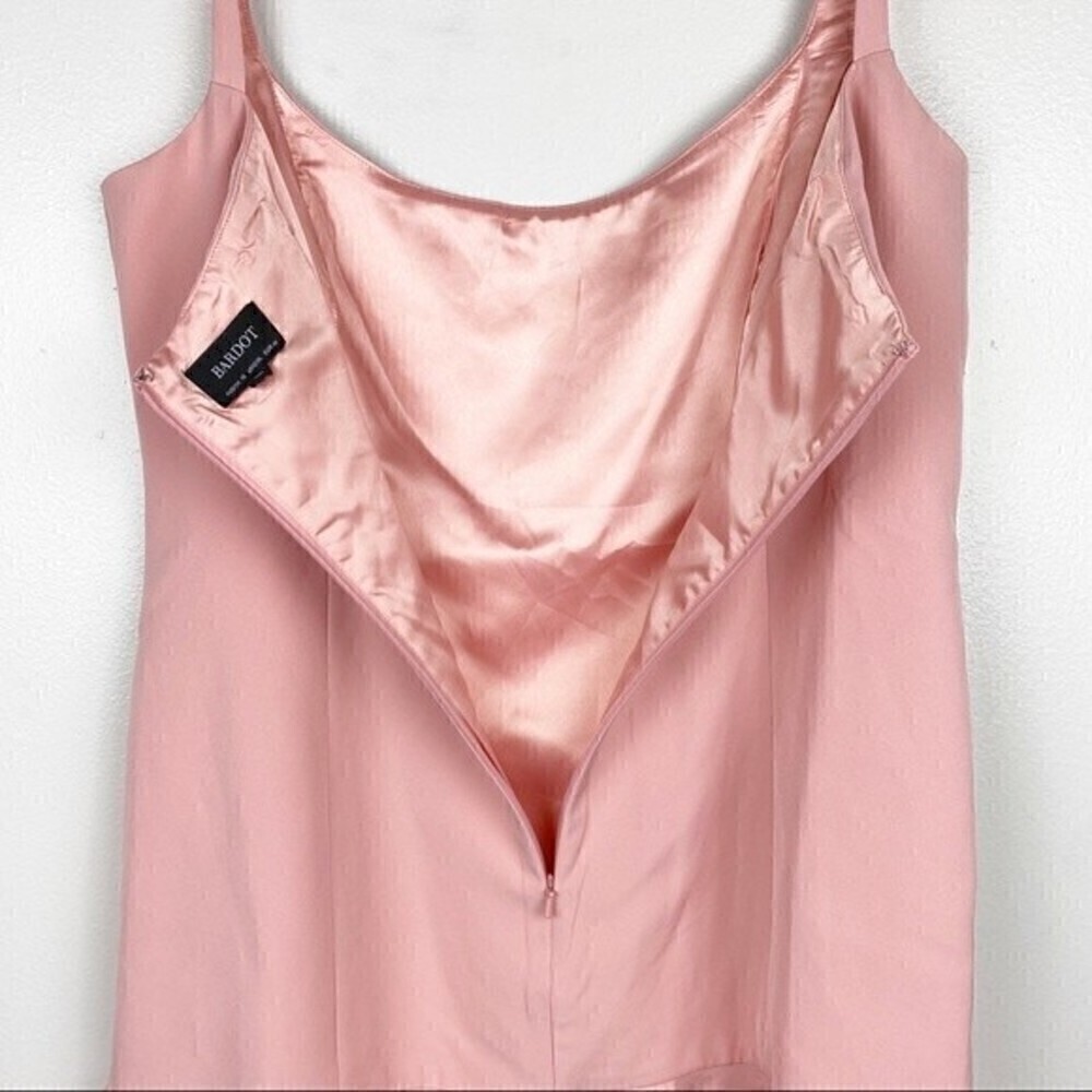 Bardot Gigi Ruffle Hem Fit & Flare Mini Dress Blush Pink Size 12/XL - Picture 8 of 11